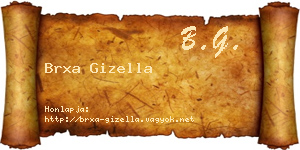 Brxa Gizella névjegykártya